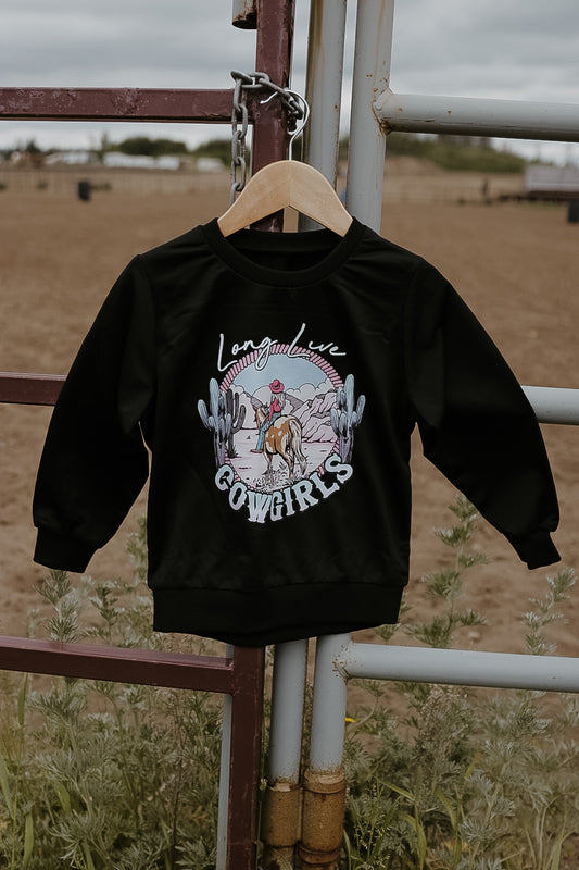 Long Live Cowgirls Black CREWNECK