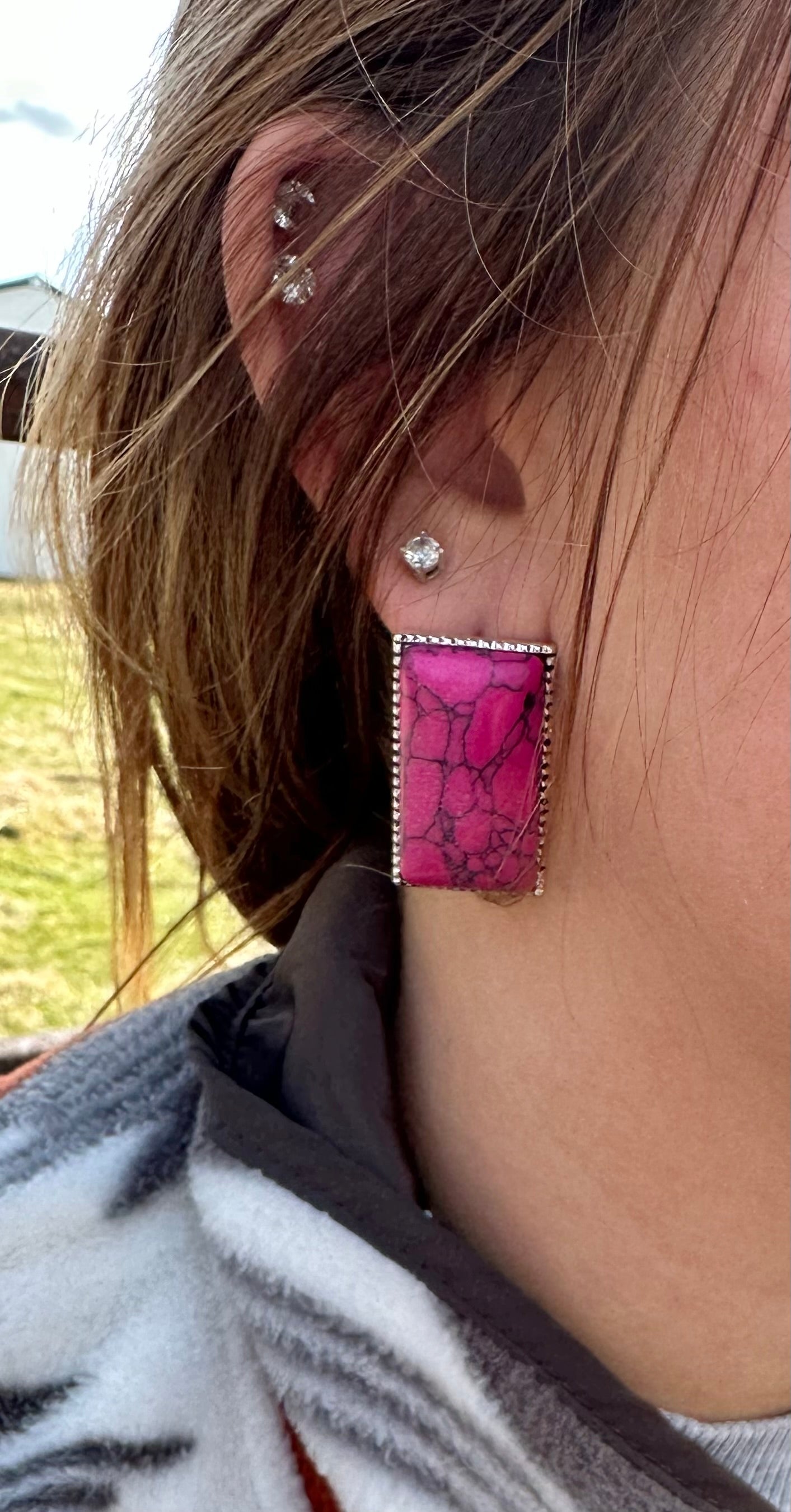 Hot Pink earings