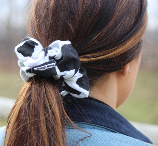 Cow Print Scrunchie