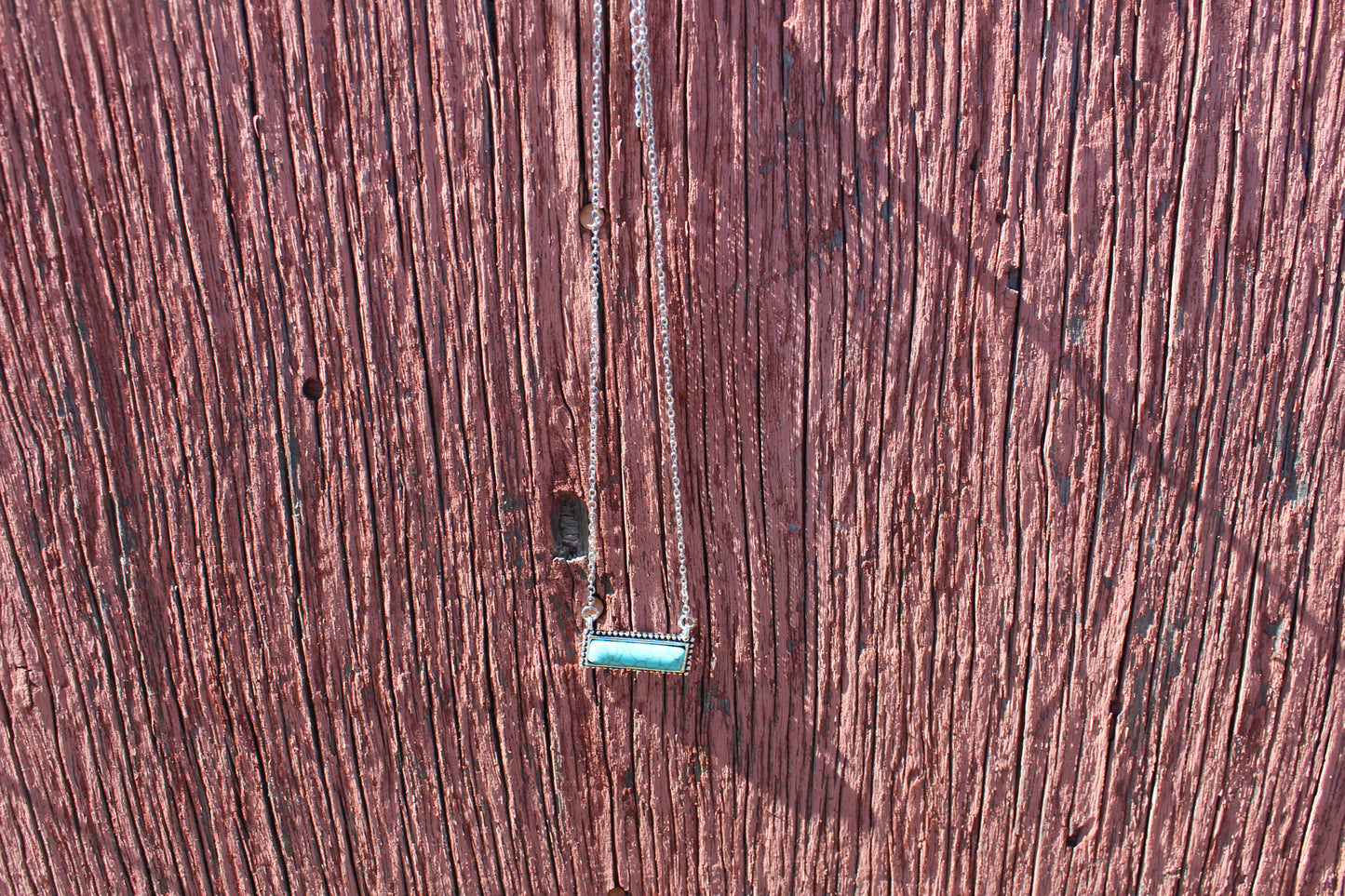 Turquoise bar necklace