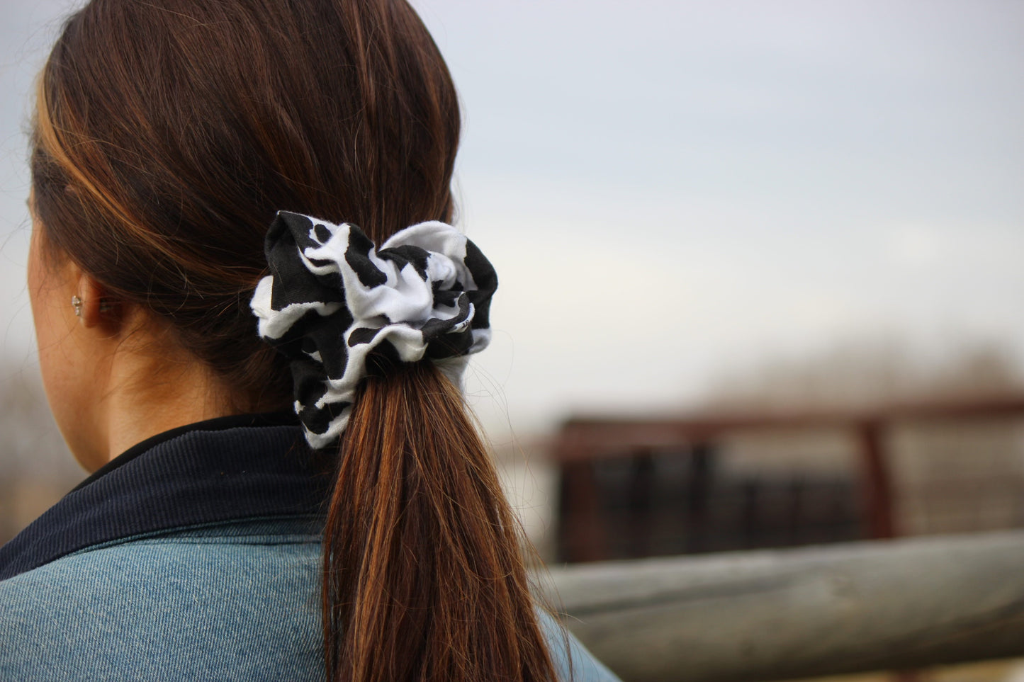 Cow Print Scrunchie