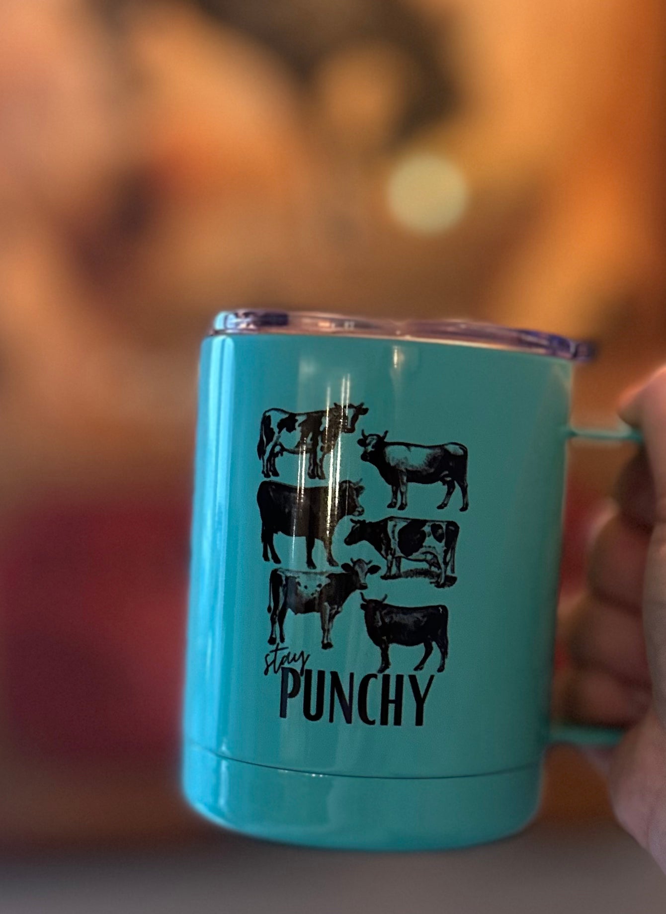 Stay Punchy stainless steel coffee mug