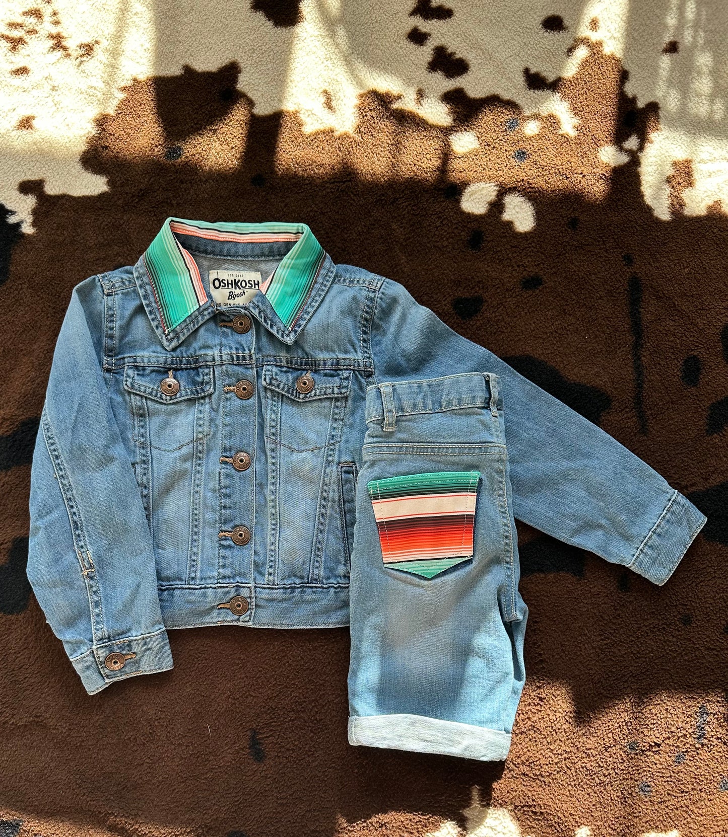 Toddler girls denim jacket & capri jeans set