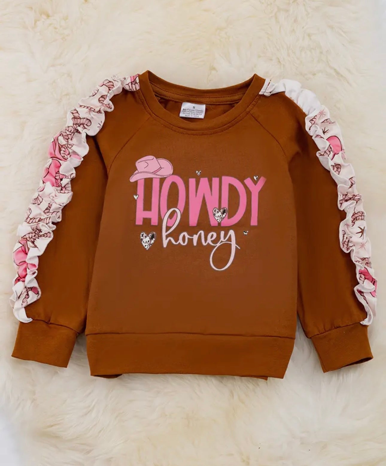 Girls Howdy Honey Crewneck