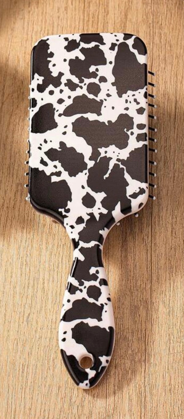 Cow Print HAIR BRUSH