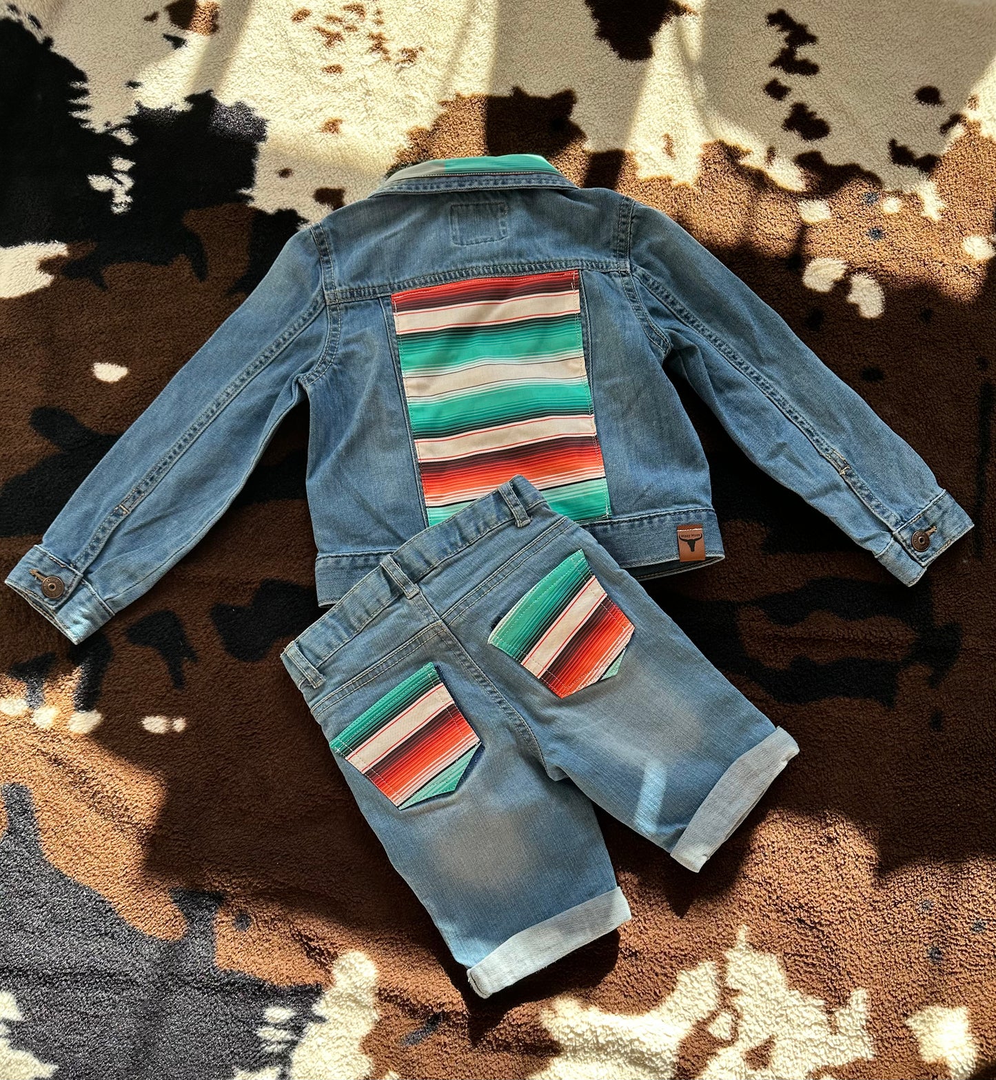 Toddler girls denim jacket & capri jeans set