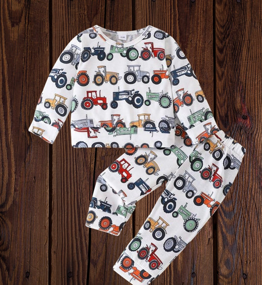 Tractor Jammies Kids (WHITE)