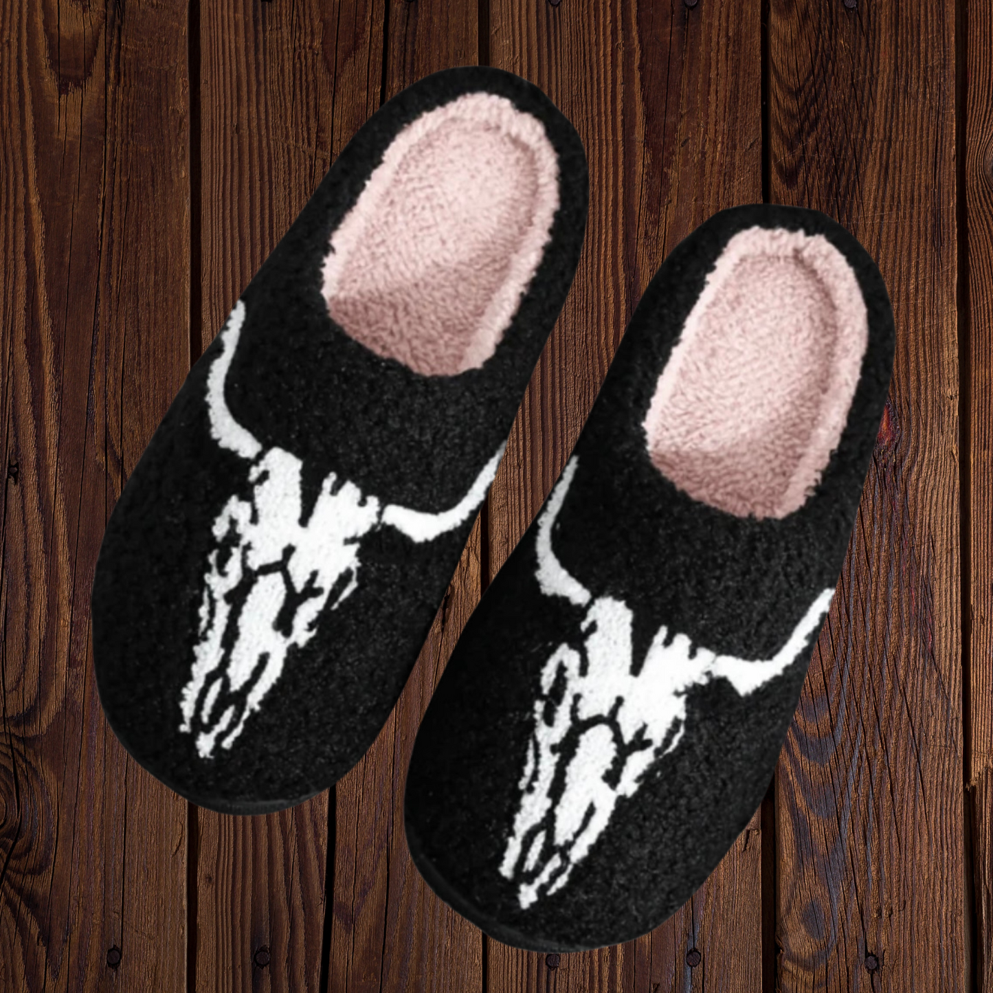 Steer Skull Slippers